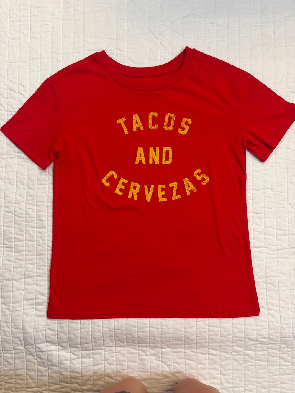 Fifth Sun Red "Tacos and Cervezas" Graphic Tee Shirt - Size XS (NWT)
